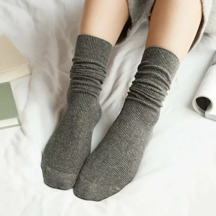 Women's Multi colored Cotton Crew Socks - Image 3