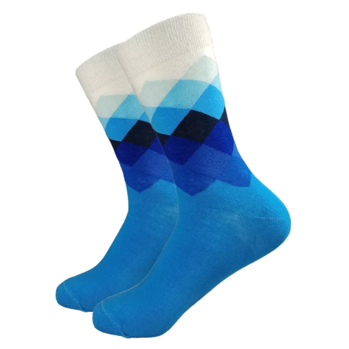 Casual Patterned Cotton Socks 5 Pairs Set - Image 2