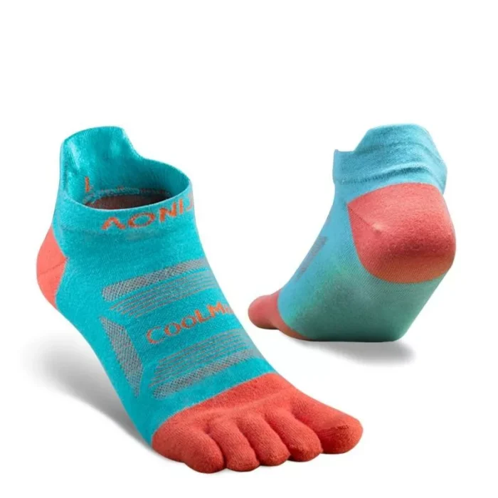 Colorful Coolmax Athletic Toe Socks 3 Pairs Set