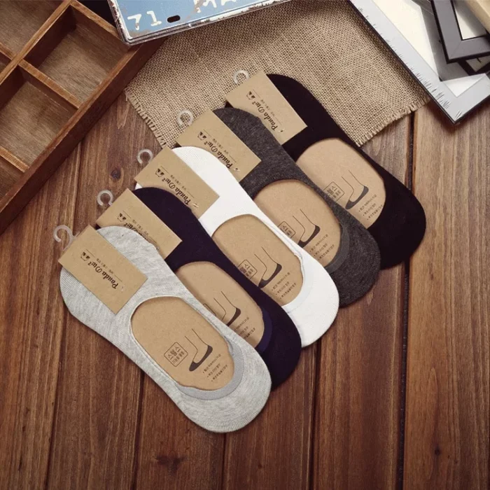 Men's Invisible Cotton Socks 5 Pairs Set – Image 3