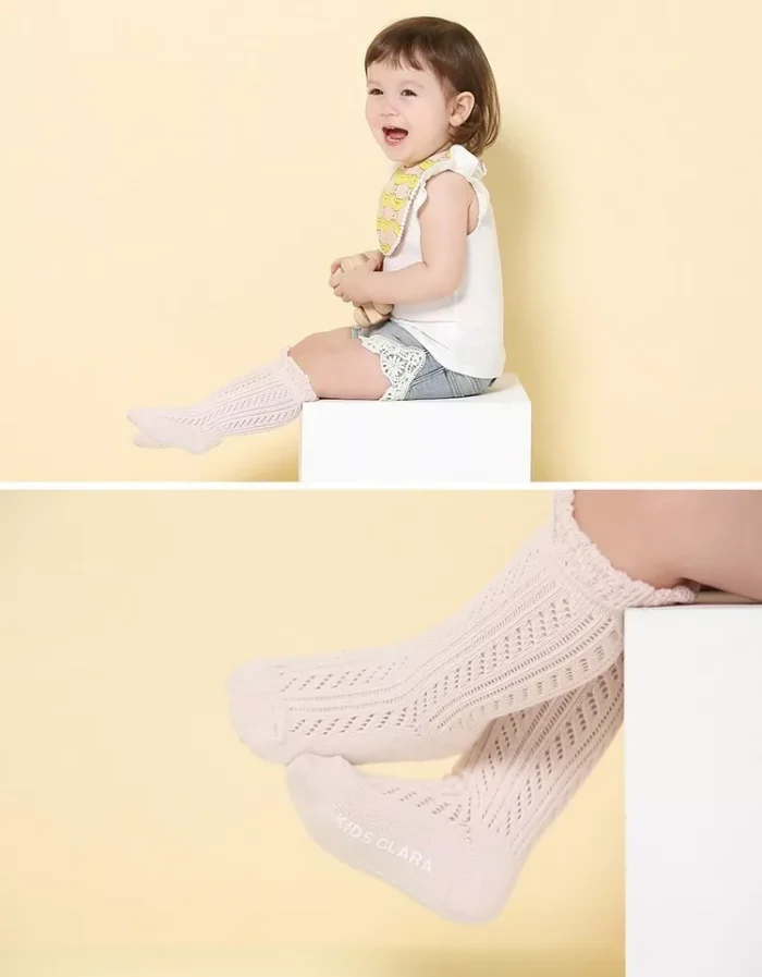 Baby Girl's Lace Knee High Socks - Image 3