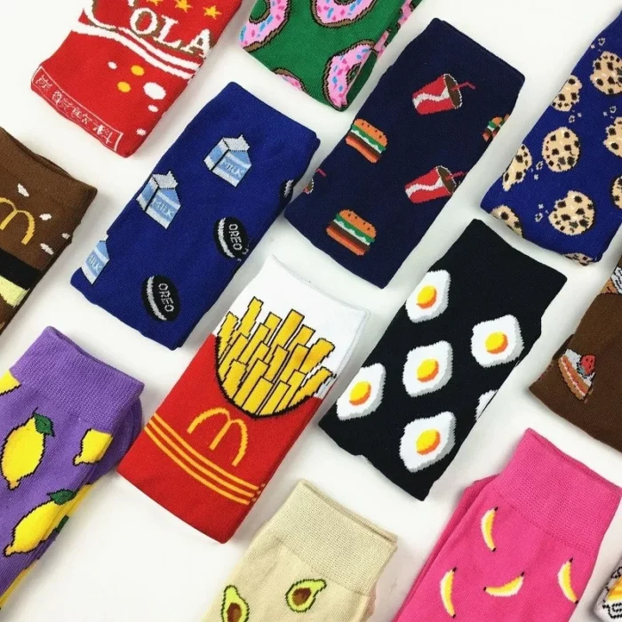 Funny Food Fruits Patterned Socks for Unisex