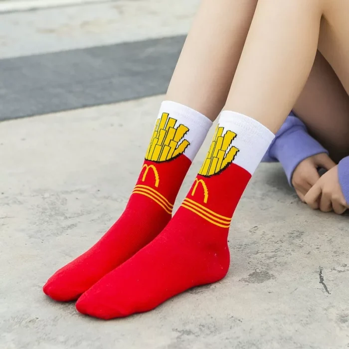 Funny Food Fruits Patterned Socks for Unisex - Image 5
