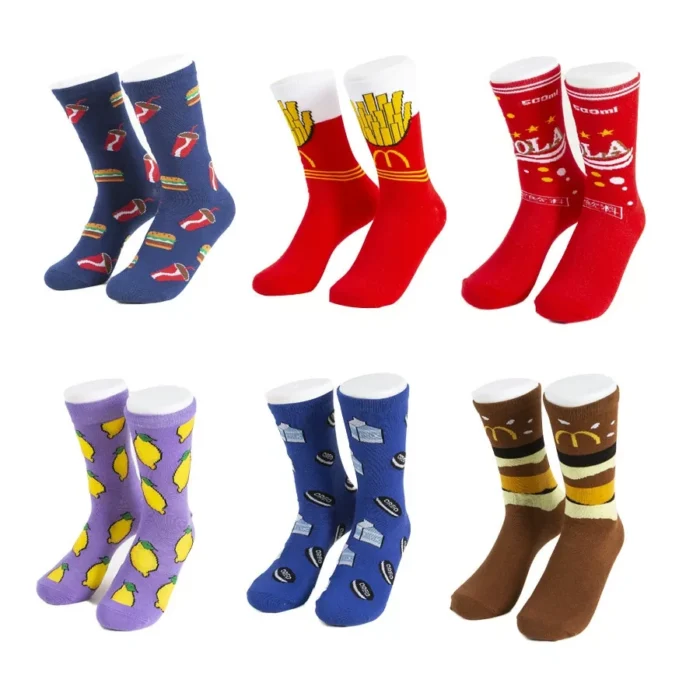 Funny Food Fruits Patterned Socks for Unisex - Image 4