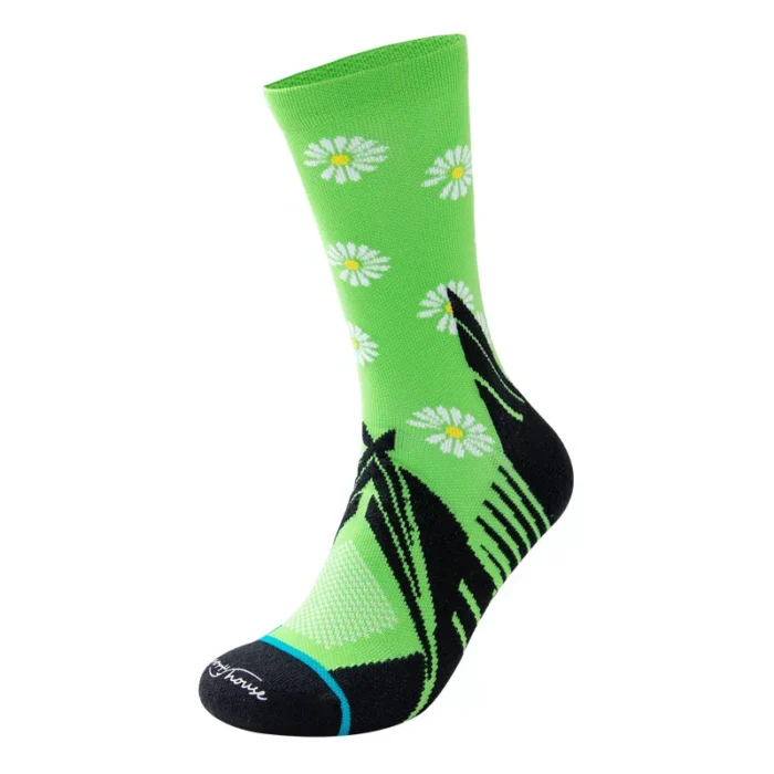 Daisy patterned skateboard crew socks for Men and Women - Image 5