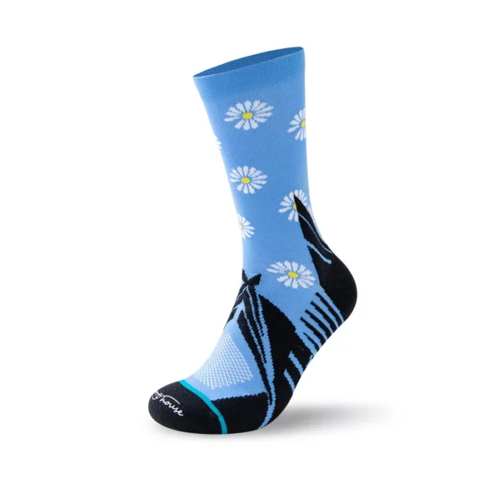 Daisy patterned skateboard crew socks for Men and Women - Image 7