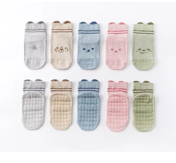 Kawaii Spring and Summer Mesh Non slip Silicone Baby Toddler Socks