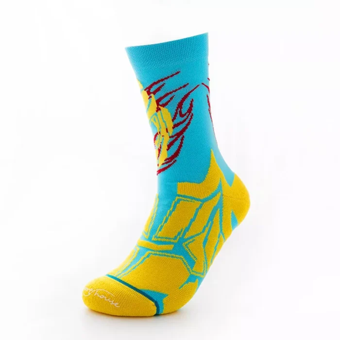 Men's jacquard skateboard crew cotton socks - Image 2