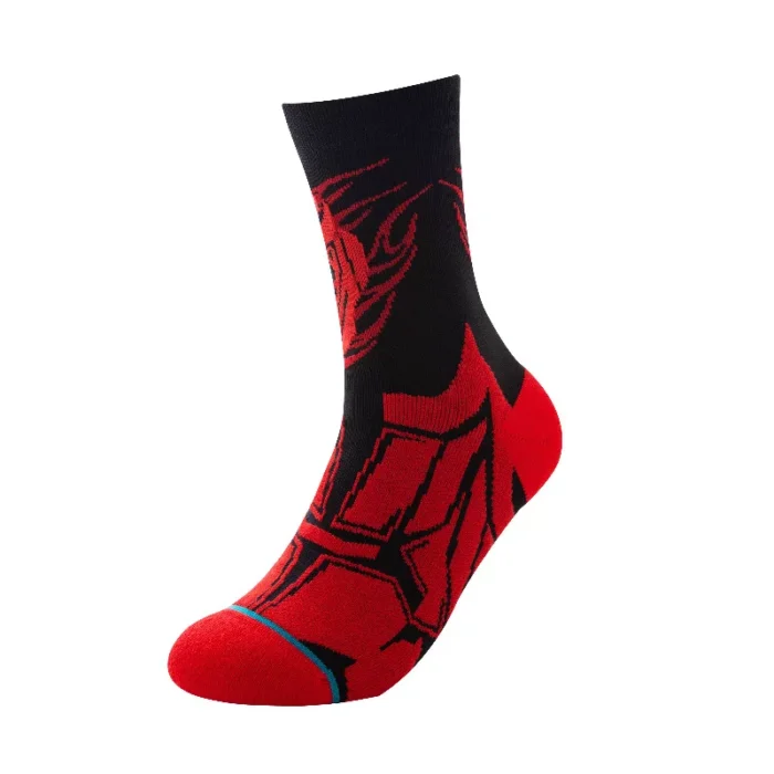 Men's jacquard skateboard crew cotton socks - Image 5