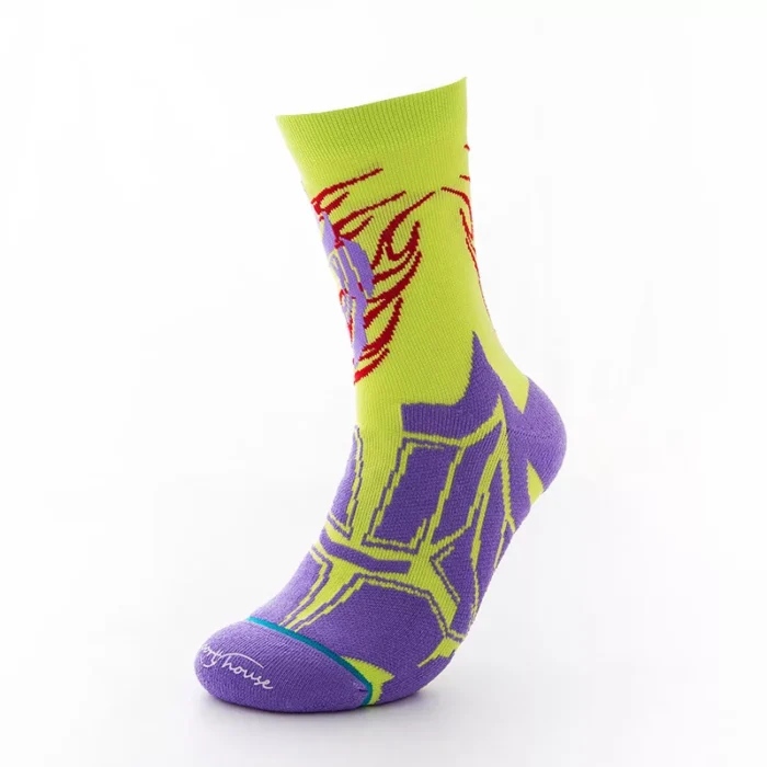 Men's jacquard skateboard crew cotton socks - Image 7