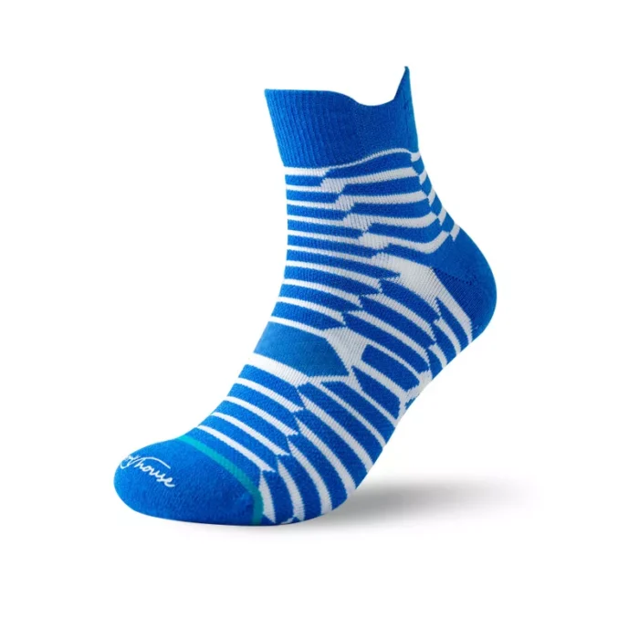Men's towel bottom non slip cycling crew socks - Imagen 9