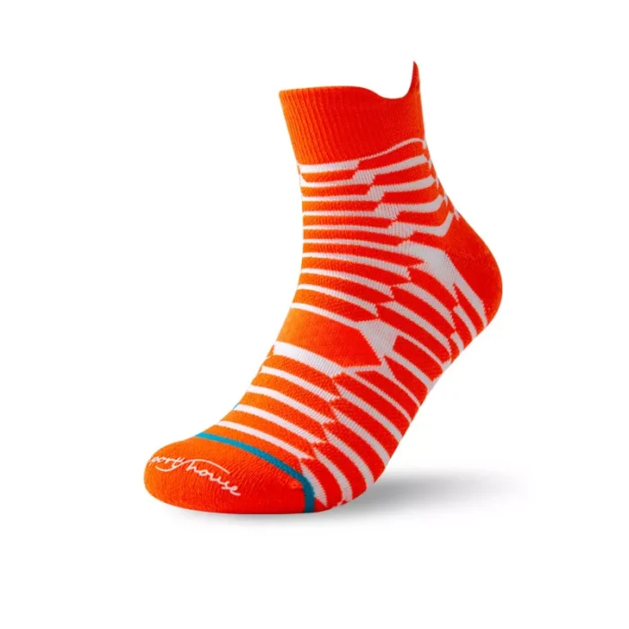 Men's towel bottom non slip cycling crew socks - Imagen 2