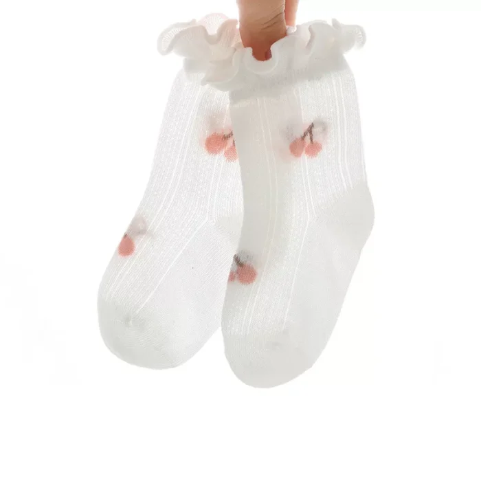 Babies' summer thin jacquard mesh combed cotton socks - Image 3