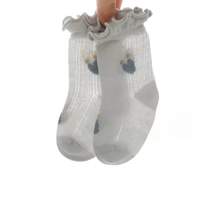 Babies' summer thin jacquard mesh combed cotton socks - Image 6