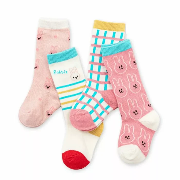 Multicolor Kawaii Cartoon Jacquard Baby Stocking - Image 2