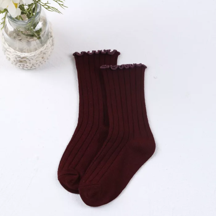 Baby Solid Color Soft Cotton Socks - Image 3