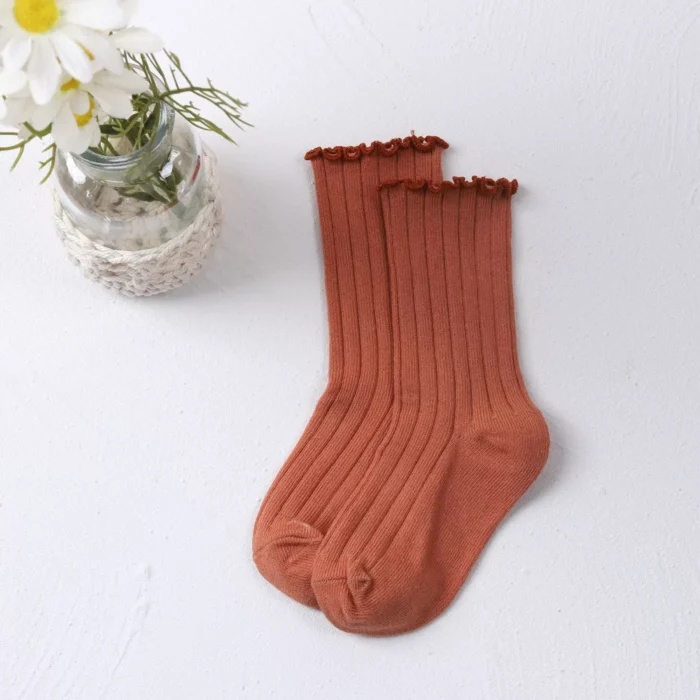 Baby Solid Color Soft Cotton Socks - Image 6