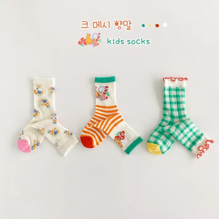 Kawaii Mesh Breathable Multi color Kid's Babies' socks - Image 7