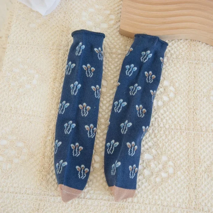 Cute Soft  Kid's Baby's Animal Flower Jacquard Cotton Socks - Image 3