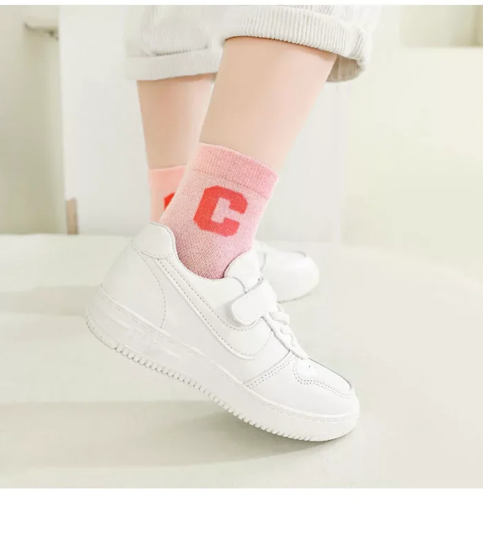 Kids' Spring pink mesh ankle socks - Imagen 5