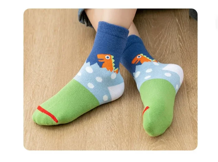 Kid's Winter Cartoon pattern Combed cotton Ankle socks - Image 5