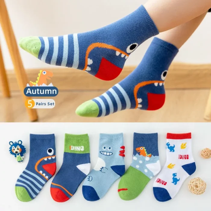 Kid's Winter Cartoon pattern Combed cotton Ankle socks - Image 7