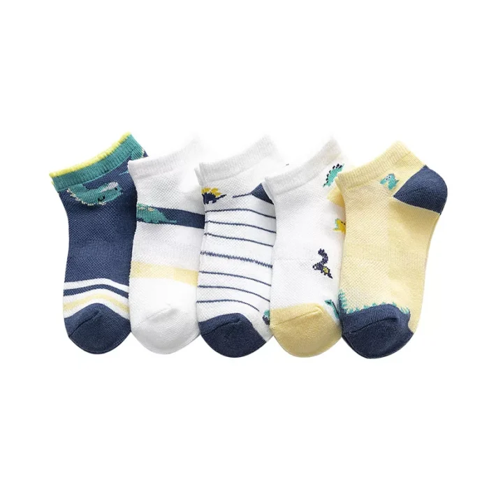 Kids' Spring Cartoon pattern Mesh Combed cotton Ankle socks - Imagen 4