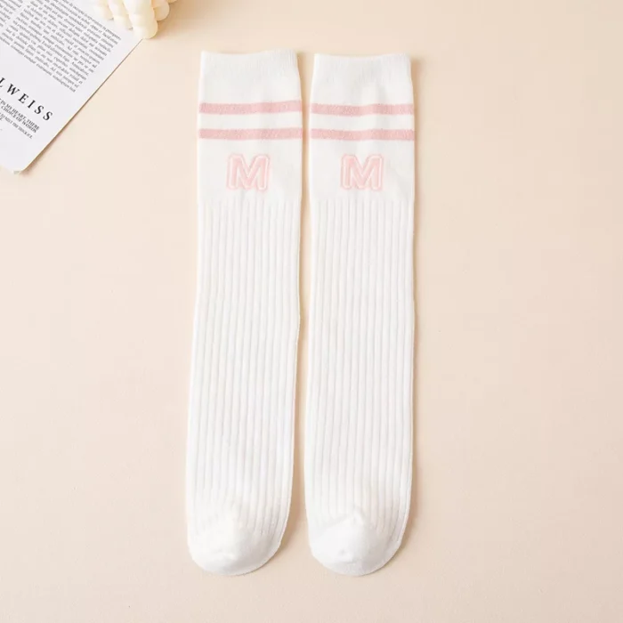 Kids' Preppy Style Striped Over the knee Socks - Image 5