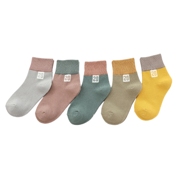 Kids' Winter Jacquard Cotton Crew Socks