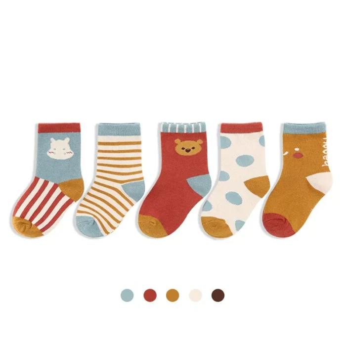 Kids' Winter Multi Patterned Ankle Socks - Imagen 4