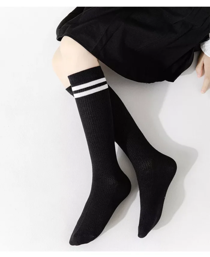 Kids' Summer Mesh Striped Knee High Socks - Imagen 5