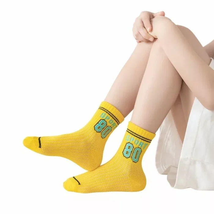 Multi Colored Summer Kids Breathable Sport Socks - Image 3