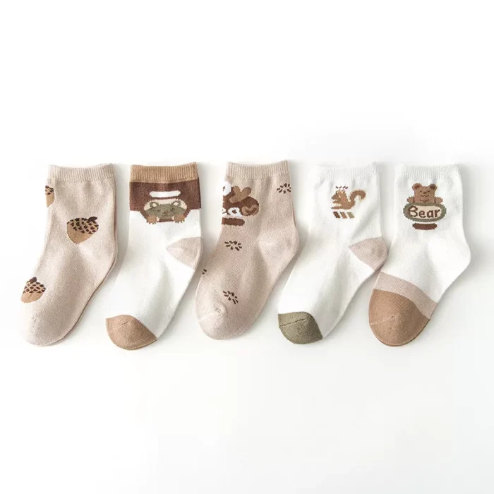 Cute Funny Parttern Animal Bear Kid's Socks - Image 3