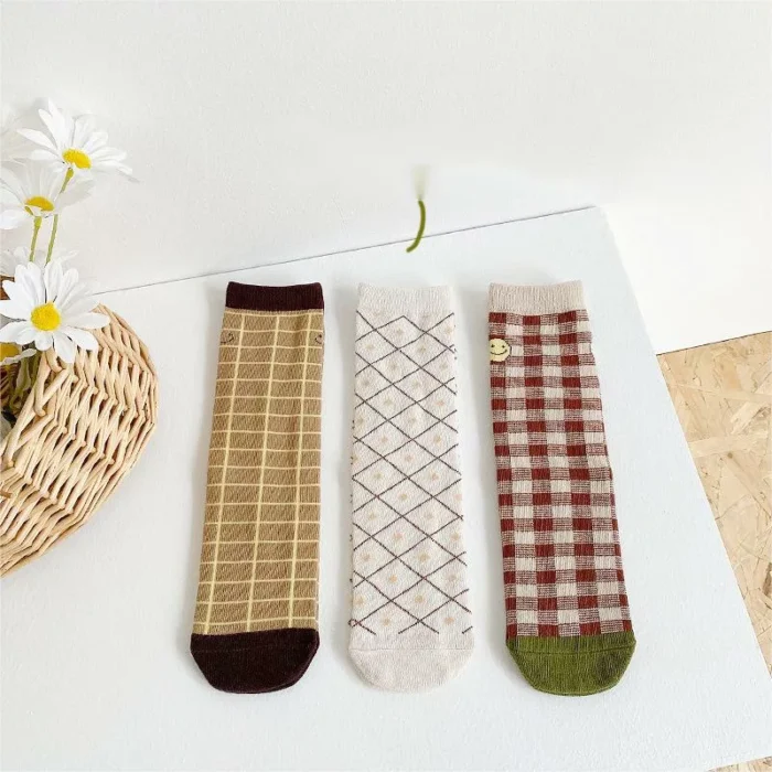 Brown Serials Cotton Kids Socks - Image 3