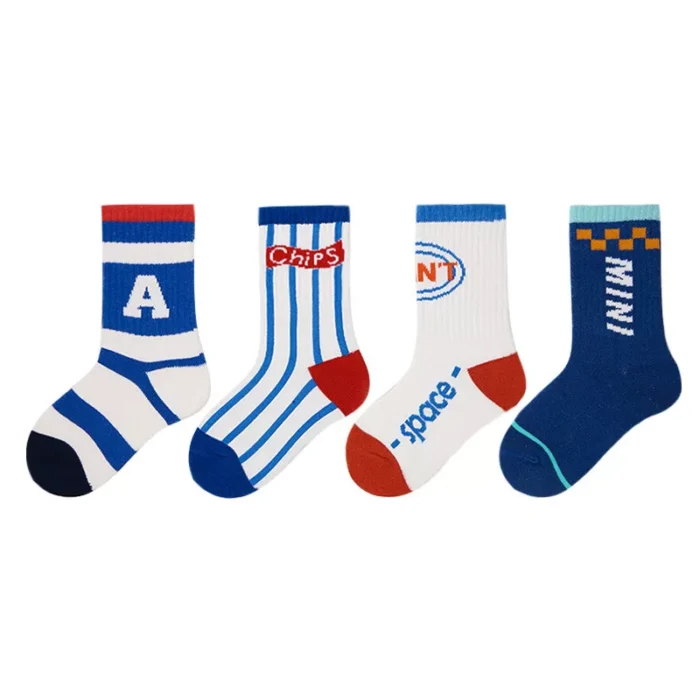 Blue serial kids sports socks