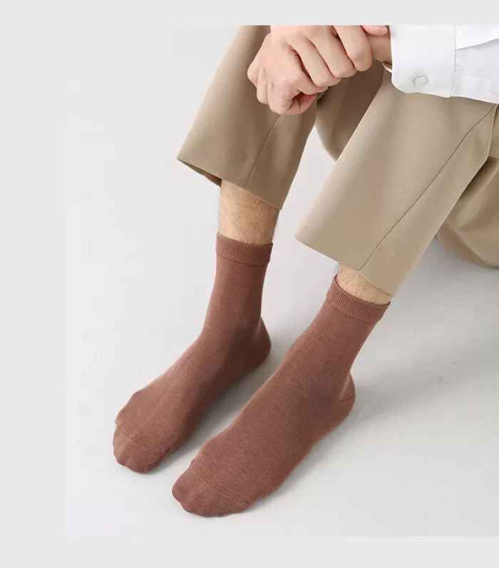 Men's spring executive cotton low cut socks - Imagen 8