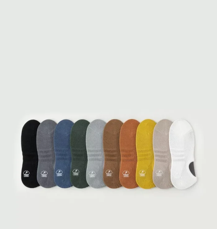 Men's summer thin breathable mesh invisible socks