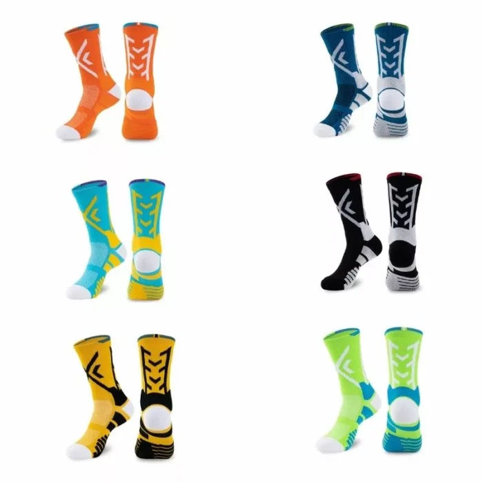 Fashion Multi Color Men's or Women's Breathable Basketball Socks