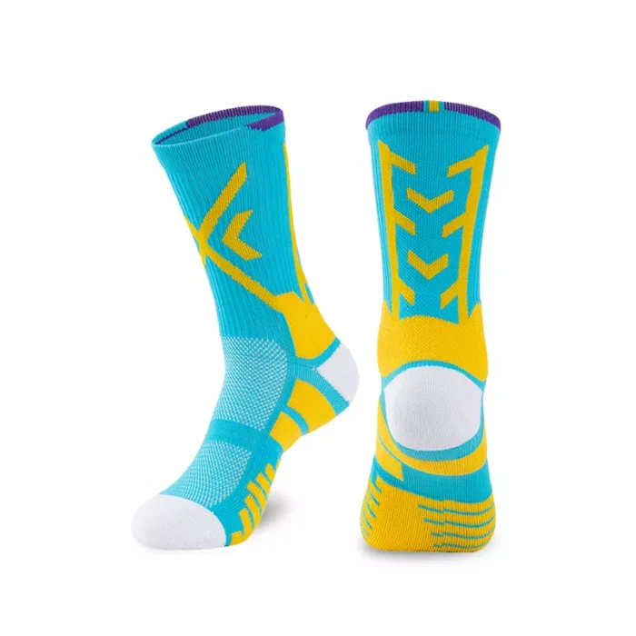 Fashion Multi Color Men's or Women's Breathable Basketball Socks - Image 5