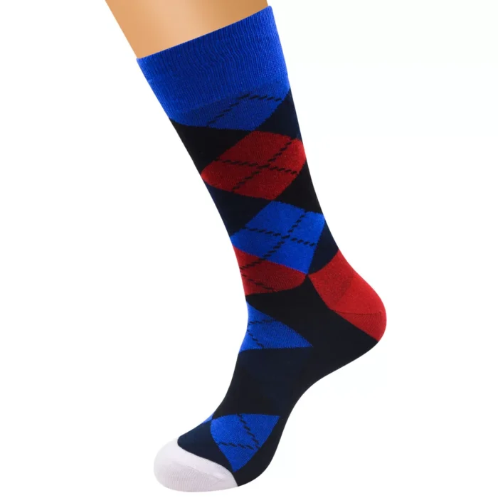 Men's Women's Geomtric Pattern Vintage British Style Socks - Image 6