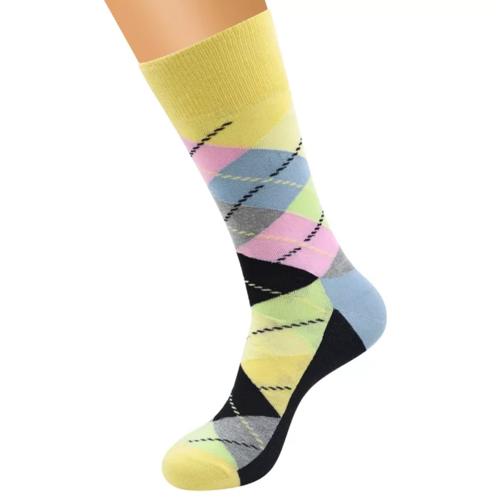 Men's Women's Geomtric Pattern Vintage British Style Socks - Image 5