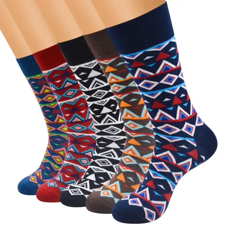 Men’s Women’s Multicolor Stripe Vintage British Style Socks