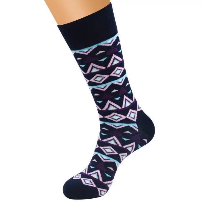 Men's Women's Multicolor Stripe Vintage British Style Socks - Image 7