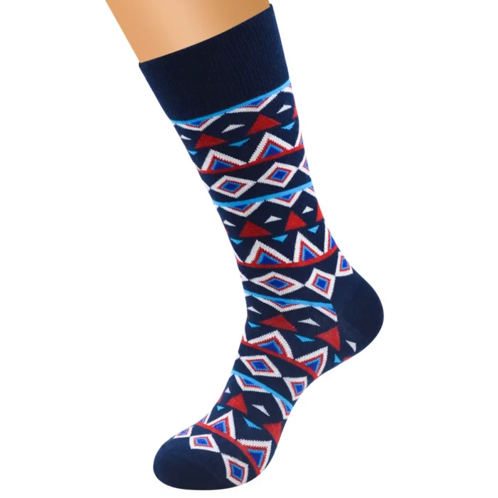 Men's Women's Multicolor Stripe Vintage British Style Socks - Image 5