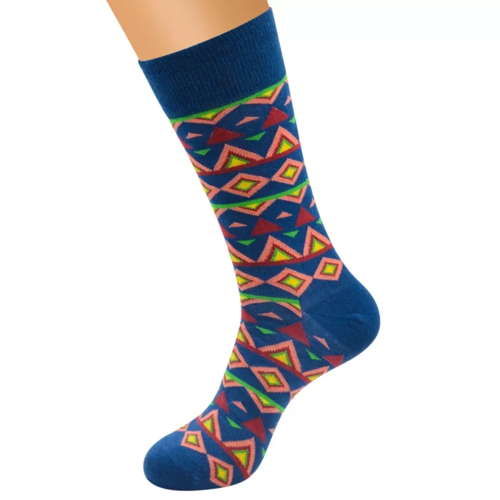 Men's Women's Multicolor Stripe Vintage British Style Socks - Image 4