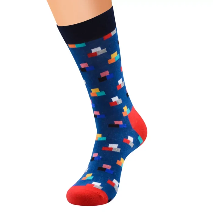 Man's Women's Vintage British Style Mosaic Pattern Socks - Image 3