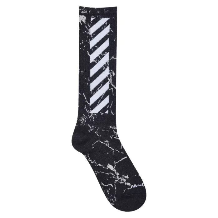 Cool Men's Women's Black White Causal Wear or Sport Socks - Image 3