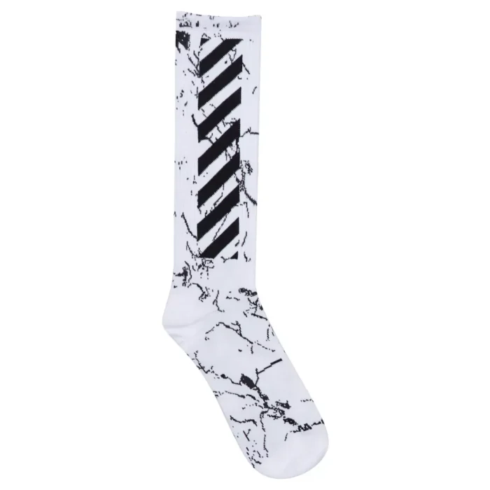 Cool Men's Women's Black White Causal Wear or Sport Socks - Image 2