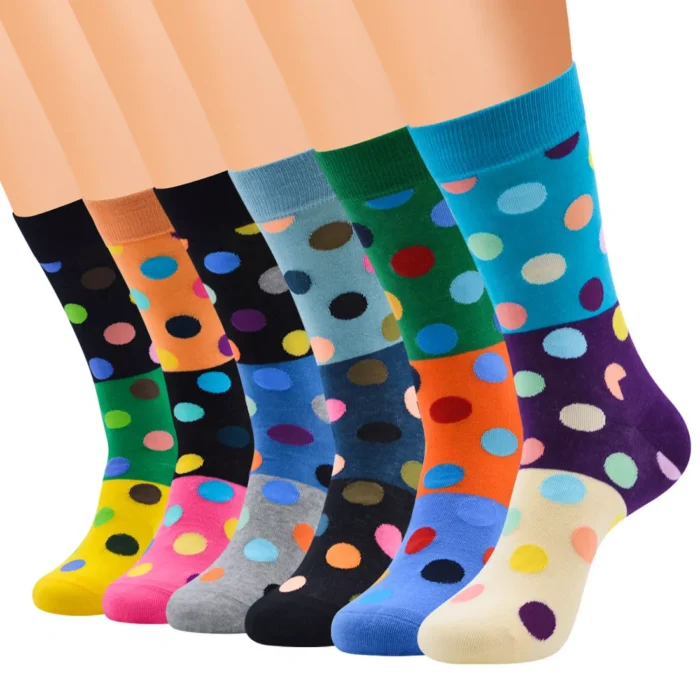 Man's Women's Vintage Dot Pattern Crew Socks