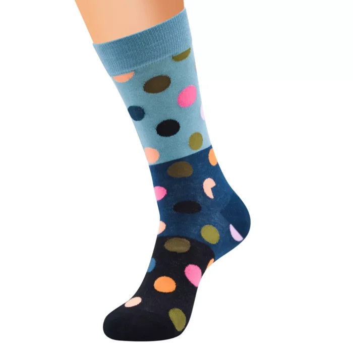 Man's Women's Vintage Dot Pattern Crew Socks - Image 3